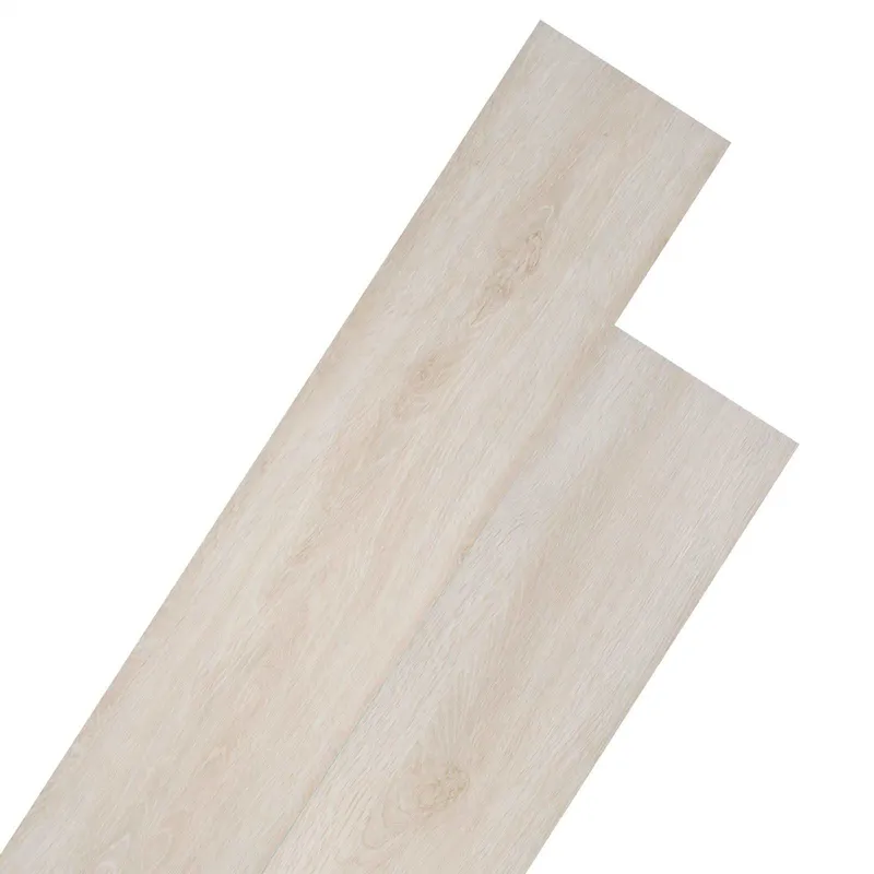 Planches de sol en PVC autocollantes Chêne blanc classique