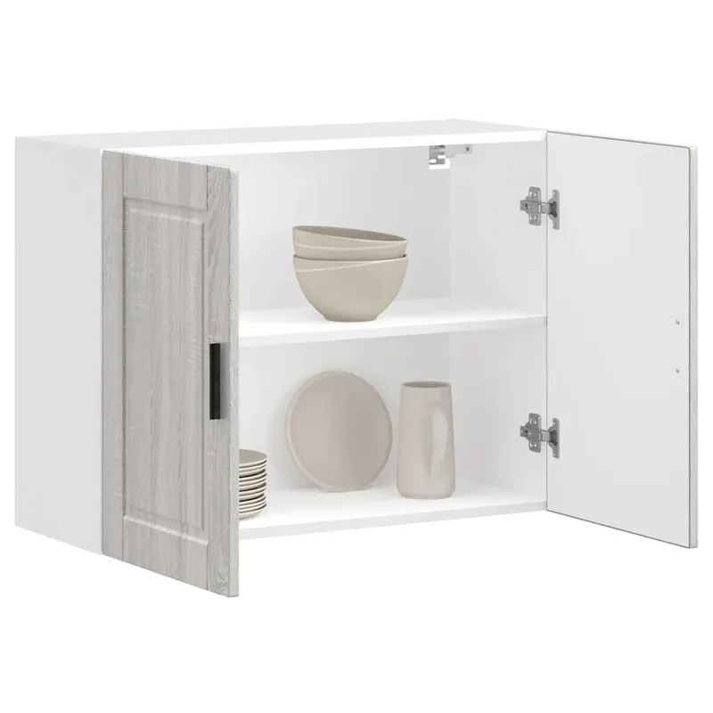 Armoire murale de cuisine Porto sonoma gris bois d'ingénierie