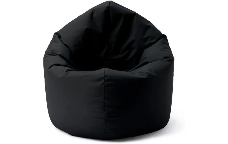 Lumaland Runder Sitzsack 2 in 1, 300 l Polyester (PES), black