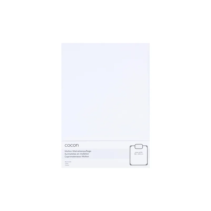 COCON Fixmolton wasserdicht 180 x 200 cm, Weiss