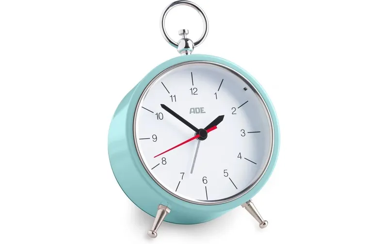 ADE Klassischer Wecker Retro Hellblau