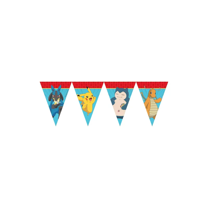 We fiesta Party Girlande Flaggen Pokémon 2.3 m, multicolour