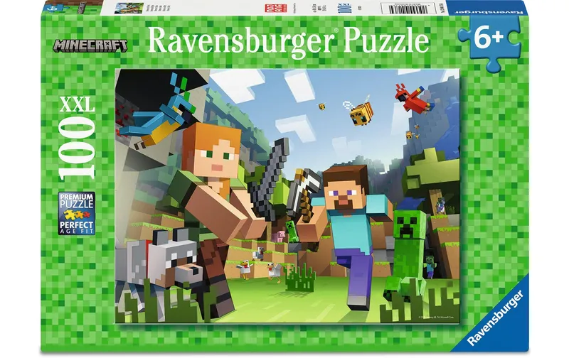 Ravensburger Puzzle Minecraft Steve et Alex 100 XXL Teile