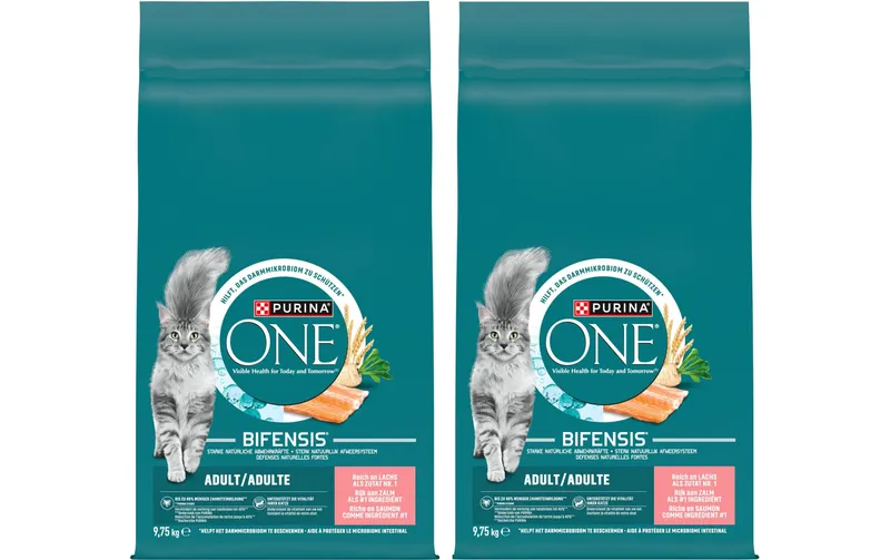 Purina ONE Trockenfutter Adult Lachs e Vollkorn 2 x 9.75 kg