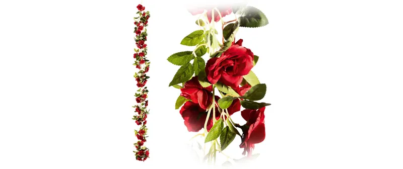 Dekomat AG Rosengirlande avec 60 Rosen 170 cm