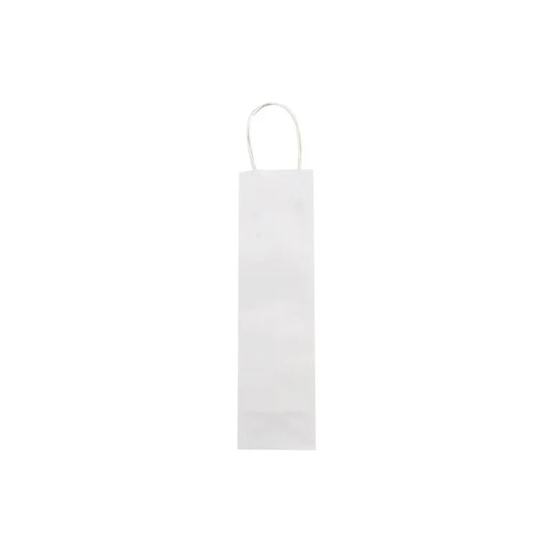 Folia Flaschentasche bianco 6 pezzi, bianco, 12 x 10 x 36 cm