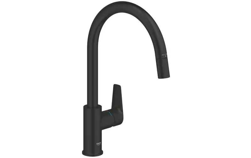 GROHE Start Edge Schwarz, ausziehbarer Auslauf