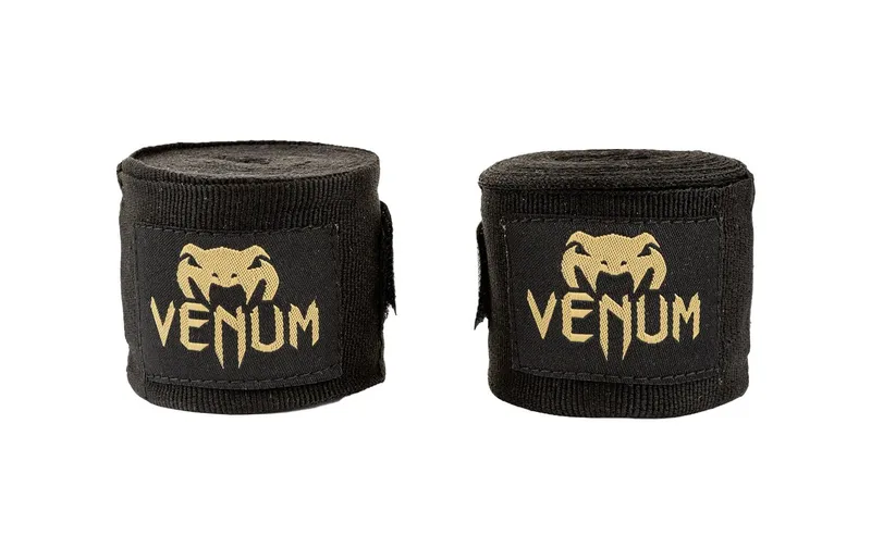 Venum Kontact Boxing Handwraps 2.5 m, Schwarz/Gold