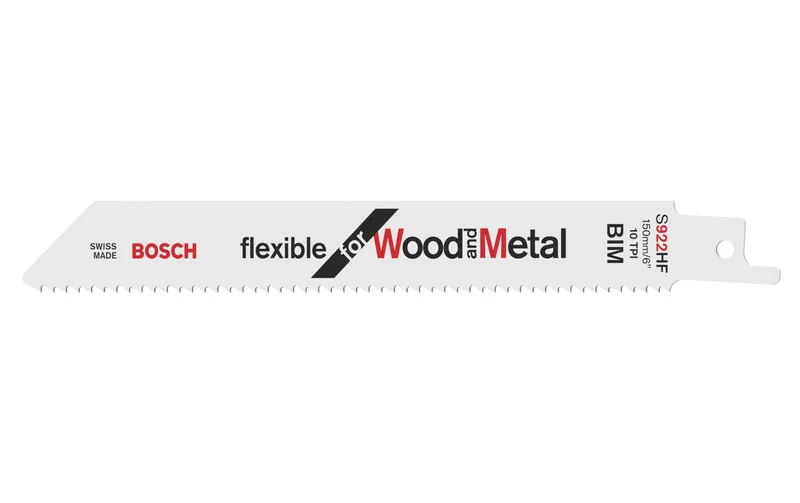 Bosch Professional Säbelsägeblatt S 922 HF Flexible Wood and Metal, 5 pièces