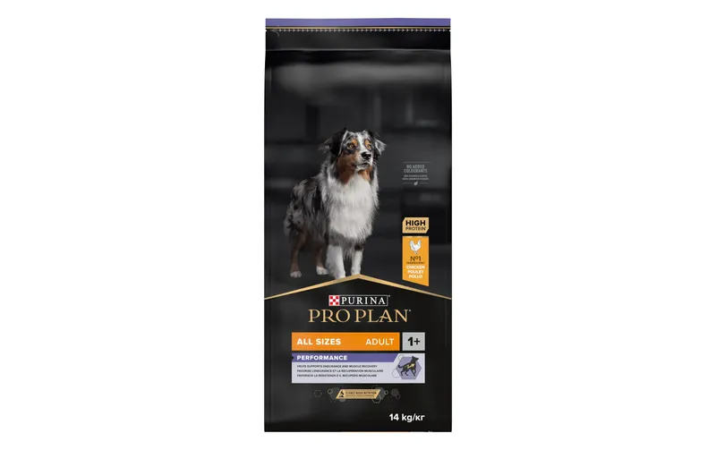 Purina Pro Plan Trockenfutter All Size Adult Performance, Huhn, 14 kg