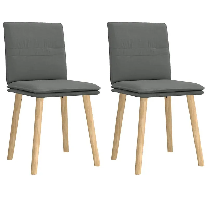 Esszimmerstühle 2 Stk. Dunkelgrau fabric