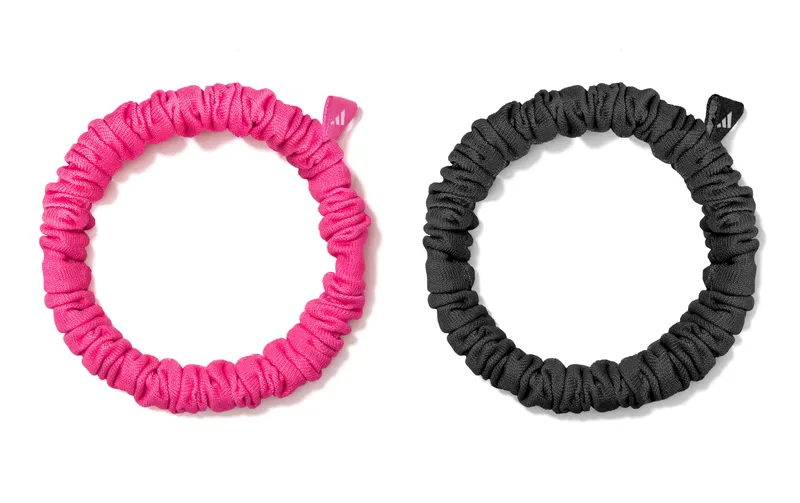 adidas Hair Scrunchies Schwarz und Lucid Pink