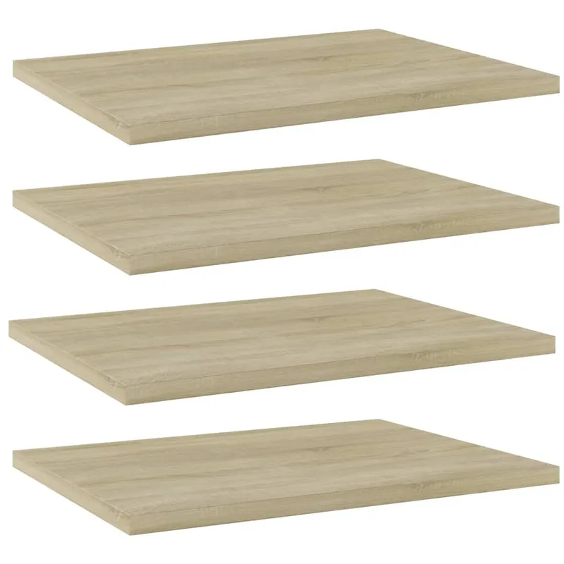 Bücherregal-Bretter 4 Stk. Sonoma-Eiche 40x30x1,5 cm