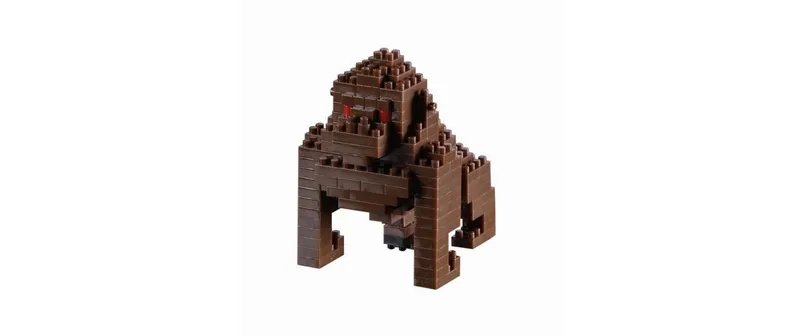 BRIXIES Bausteinmodell Gorilla in 126 Bausteinen