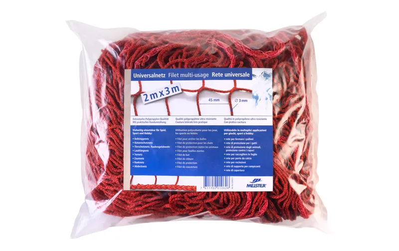 Meister Universalnetz knotenlos, Ø 3 mm / 2 x 3 m, Rot