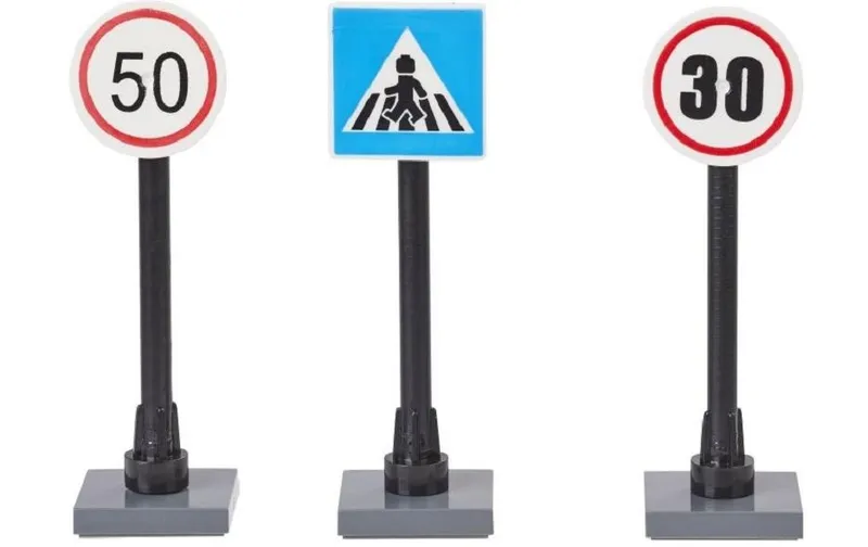 HobbyFun Mini-Utensilien Verkehrsschilder 3 pezzi