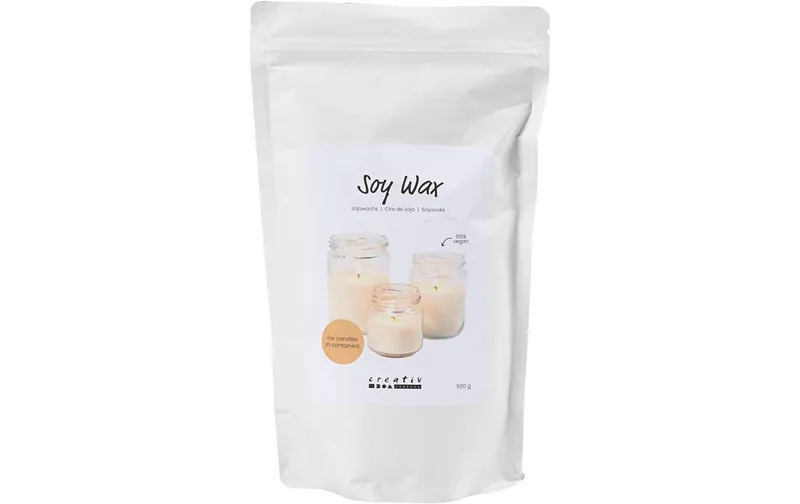 Creativ Company Wachs Soja Flocken, crema, per Gefässe, 500 g