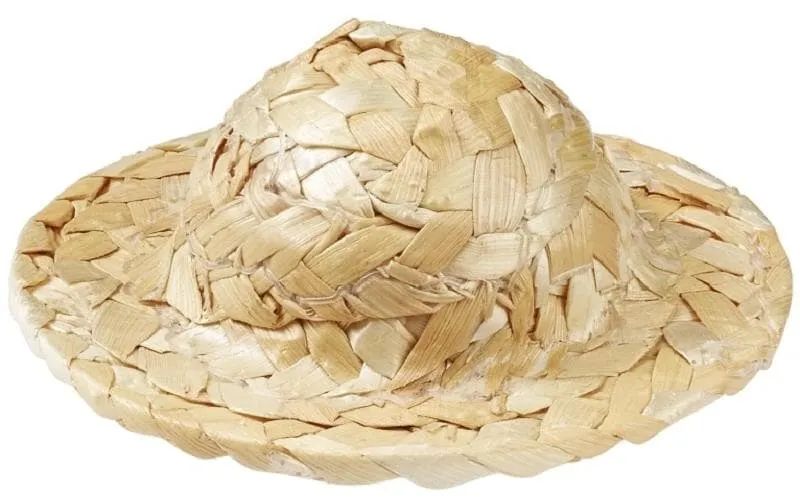 HobbyFun Mini-Utensilien Strohhut 5 cm, 2 pezzi