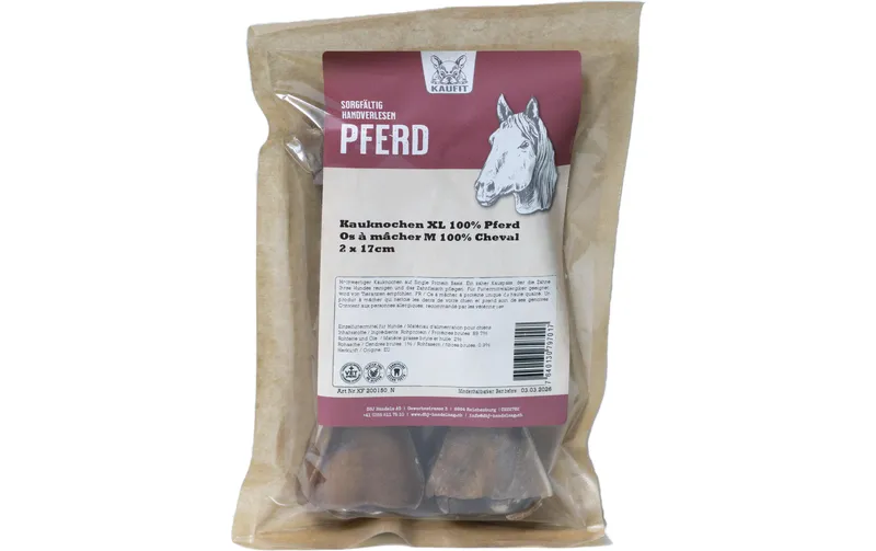 Kaufit Kauknochen Pferd, 17 cm, 200 g, 2 Stück