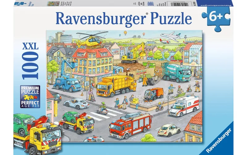 Ravensburger Puzzle Fahrzeuge in le Stadt 100 Teile XXL
