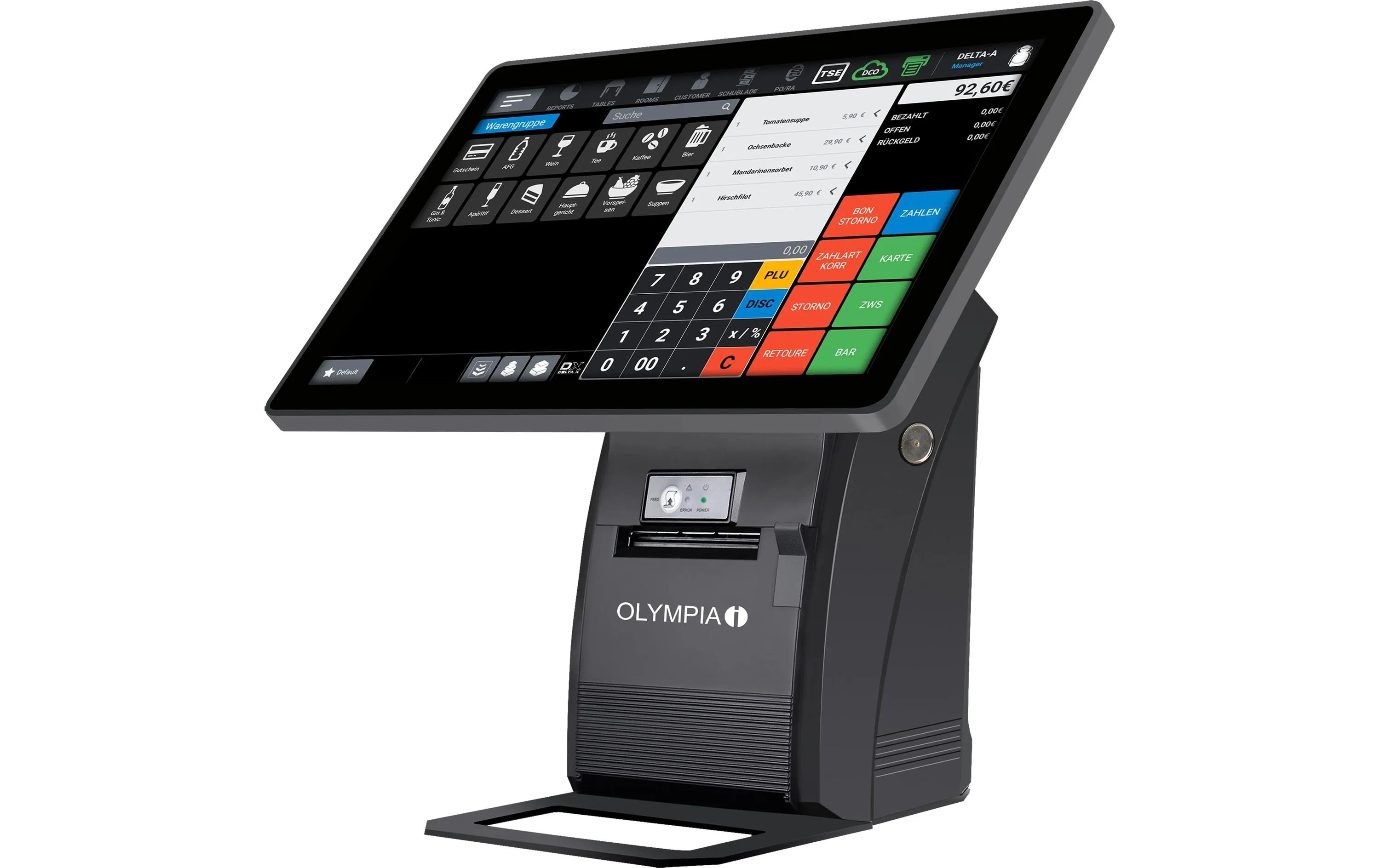 Olympia Registrierkasse T215 Schwarz