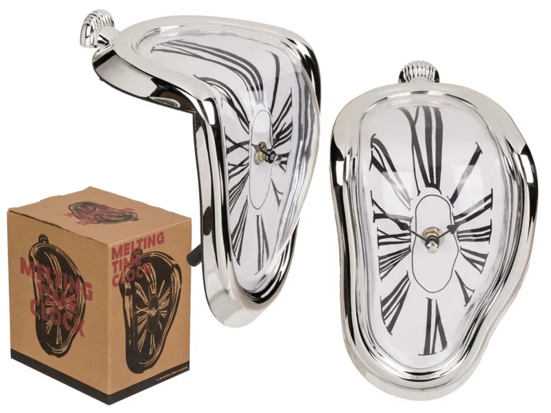 Uhr Melting Kunststoff ca. 18x13cm exkl. 1xAA Batterien