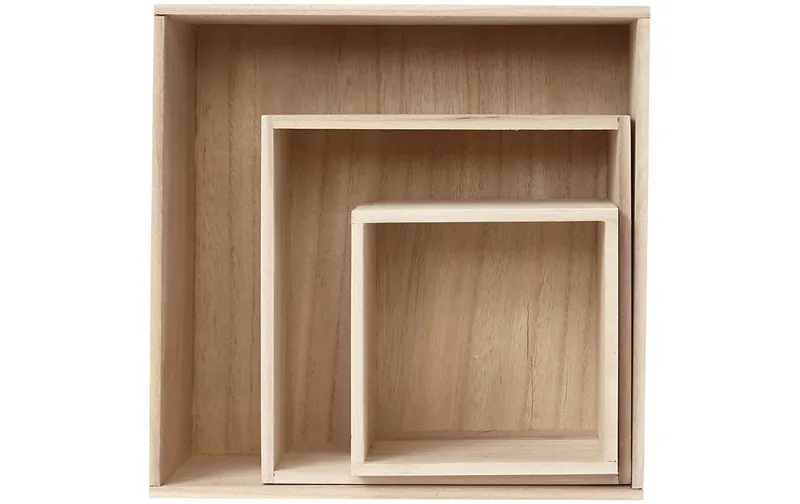 Creativ Company Holzartikel Kisten, 3 pieces