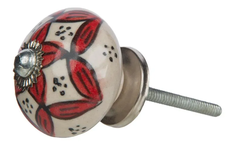 Tranquillo Möbelgriff handgemacht, Ø 4 cm, multicolour/Silber