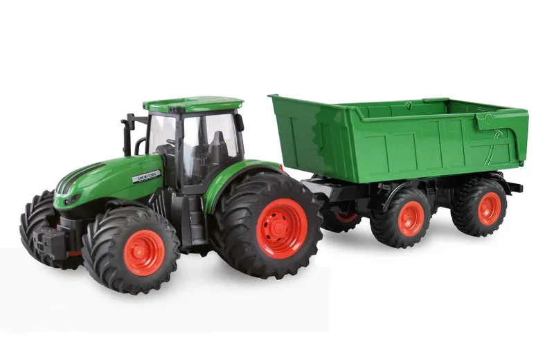 Amewi Traktor mit Kippanhänger, verde 1:24, RTR