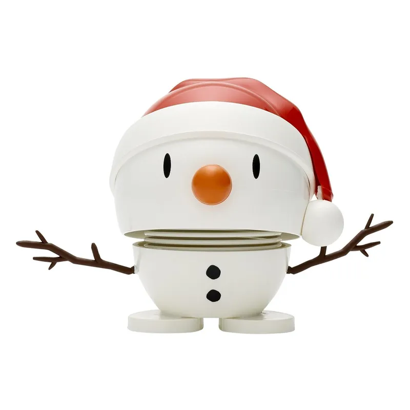 Hoptimist Aufsteller Bumble Schneemann S 6.2 cm, rouge/blanc