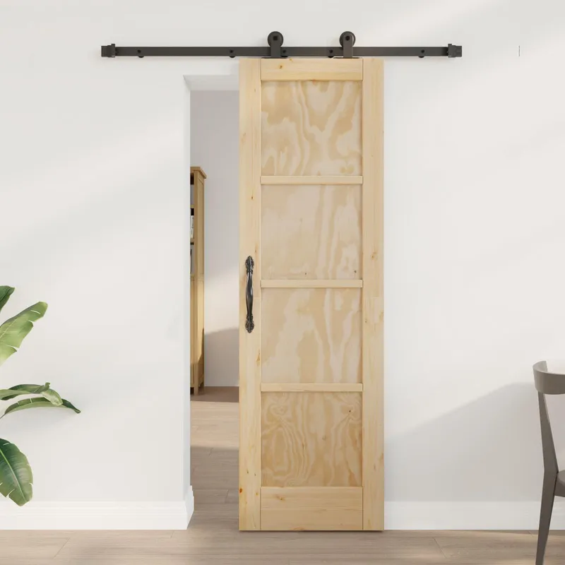 Schiebetür ORKDAL 61 x 198,5 cm Massives Kiefernholz Natur