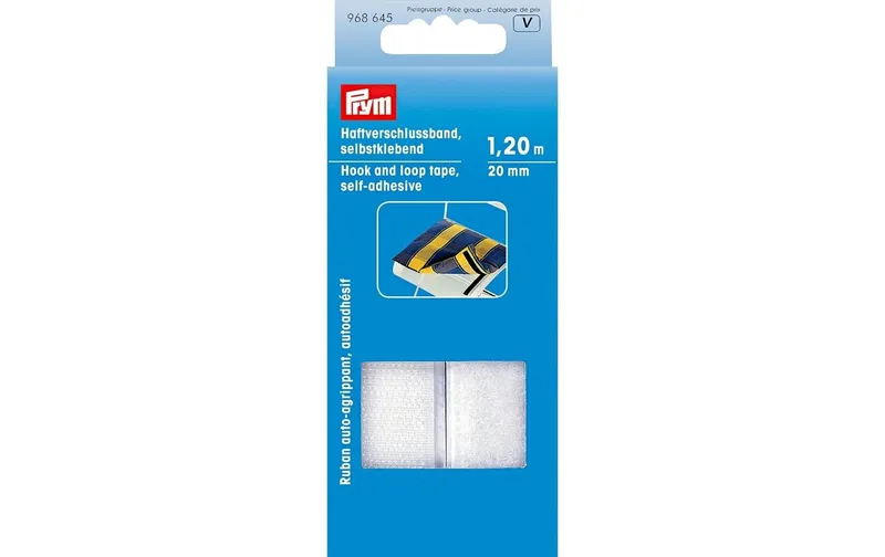 Prym Klettbandverschluss 1.2 mm selbstklebend, blanc