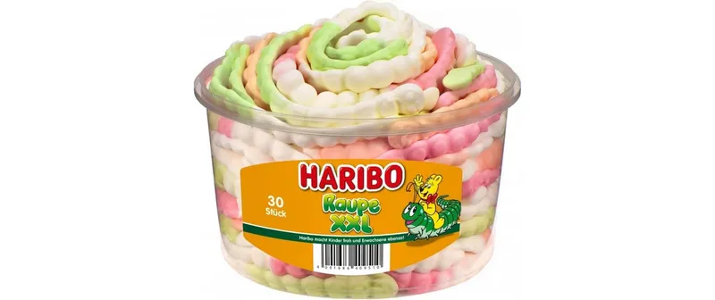 Haribo Int. Gummibonbons Dose Raupe XXL 960 g