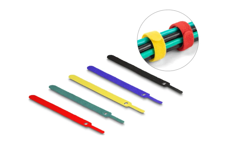 Delock Fascette stringicavo a strappo, Multicolore, 150 mm x 12 mm, 10 pezzi