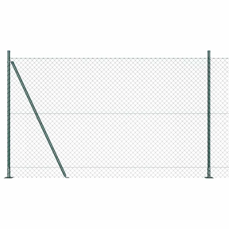 Maschendrahtzaun mit Betonsockel 10 x 1,4 m Grün Netz