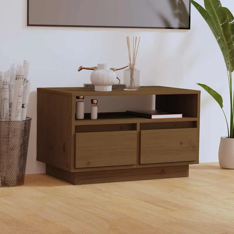 TV-Schrank Honigbraun 60x35x37 cm solid pine wood