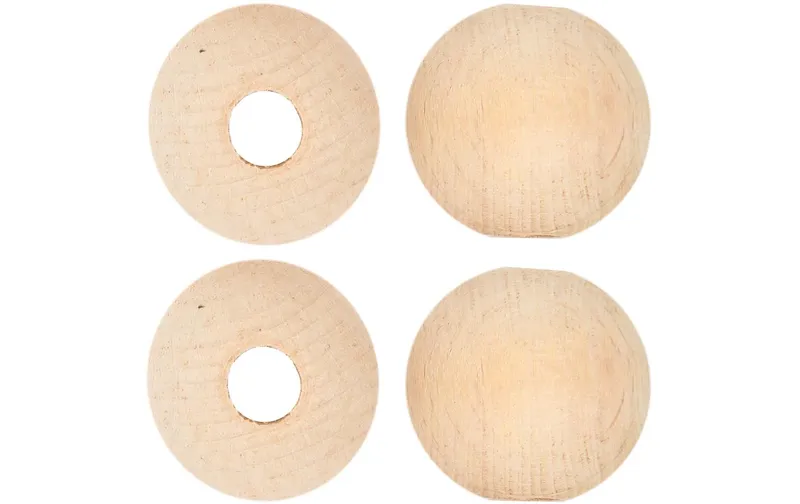 lalana Holzperlen Hölzerne Perlen 30 mm, 4 pièces