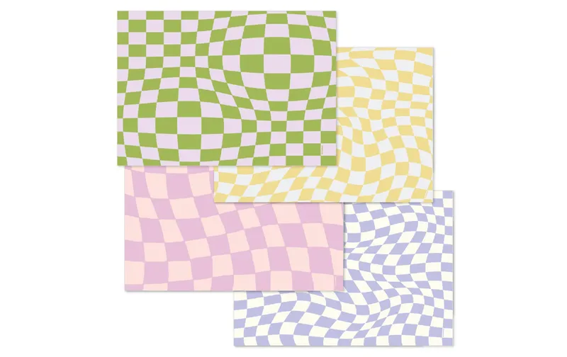 Trendform Tischset Funky 29.7 cm x 42 cm, 4 Sujets à 12 Blatt