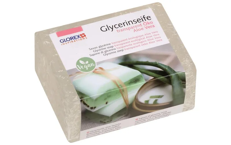 Glorex Glycerinseife Öko with Aloe Vera 500 g, transparent