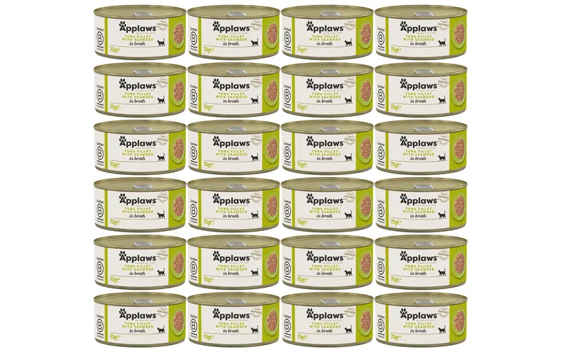Applaws Nassfutter Dose Thunfischfilet & Algen, 24 x 70 g