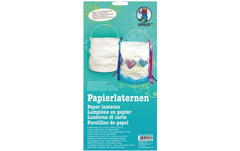 URSUS Lampion Ø 13 cm white, 4 pieces