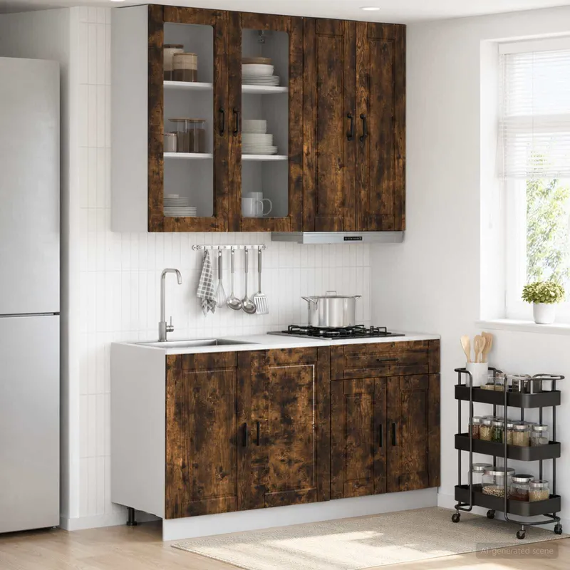Kücheneinheit PORTO 4 stk. Geräucherte Eiche engineered wood