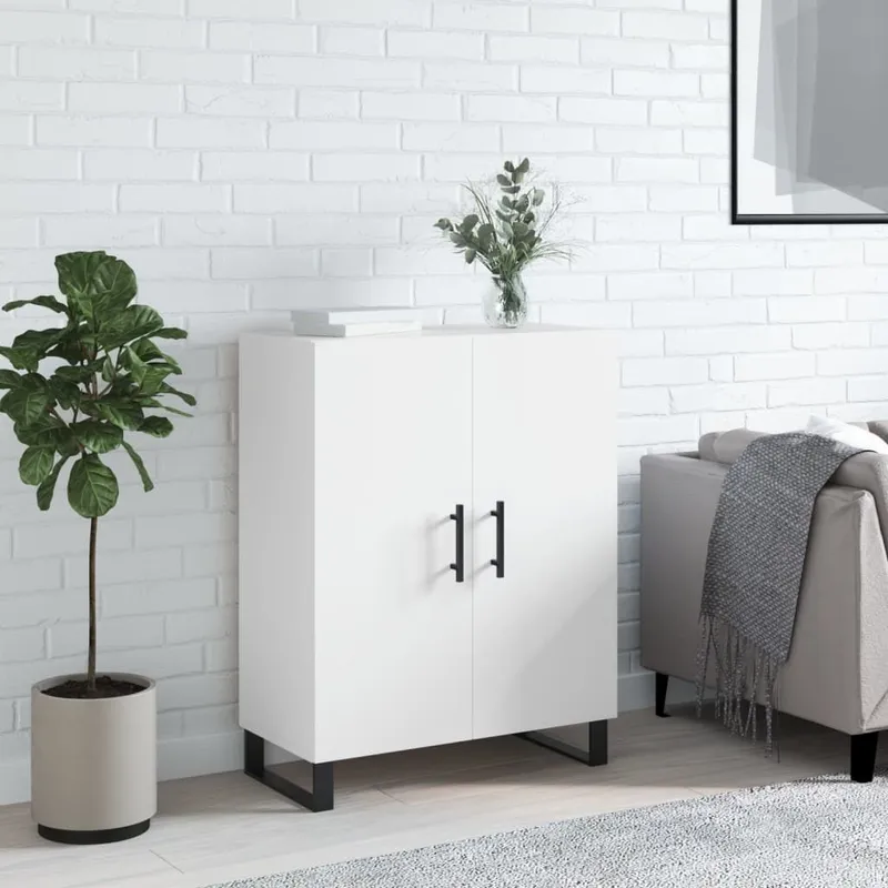 Sideboard bianco 69,5x34x90 cm derivato del legno