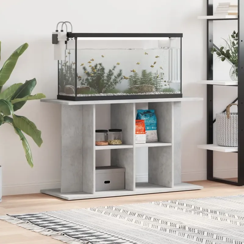 Aquariumständer Betongrau 100 x 40 x 60 cm derivato del legno
