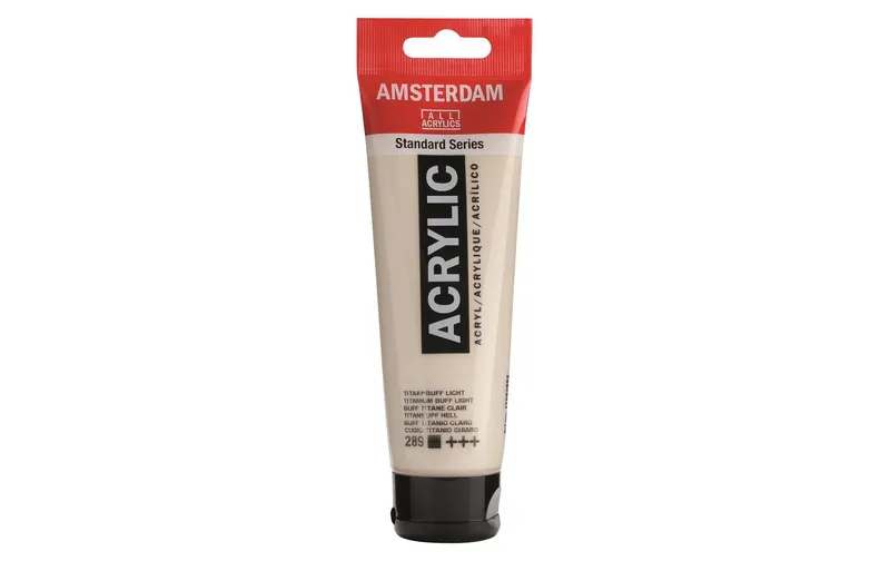 Amsterdam Acrylfarbe Standard 289 Titanbuff deckend, 120 ml