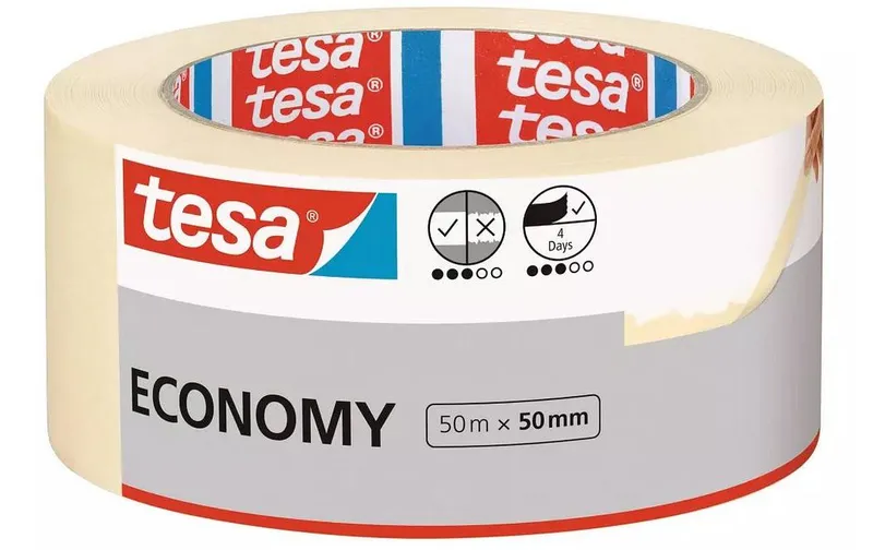 tesa Malerband -Set Economy, 50 mm x 50 m, 6 Rollen, Beige