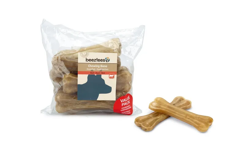 Beeztees Kausnack Kauknochen Rinderhaut, 10 pezzi