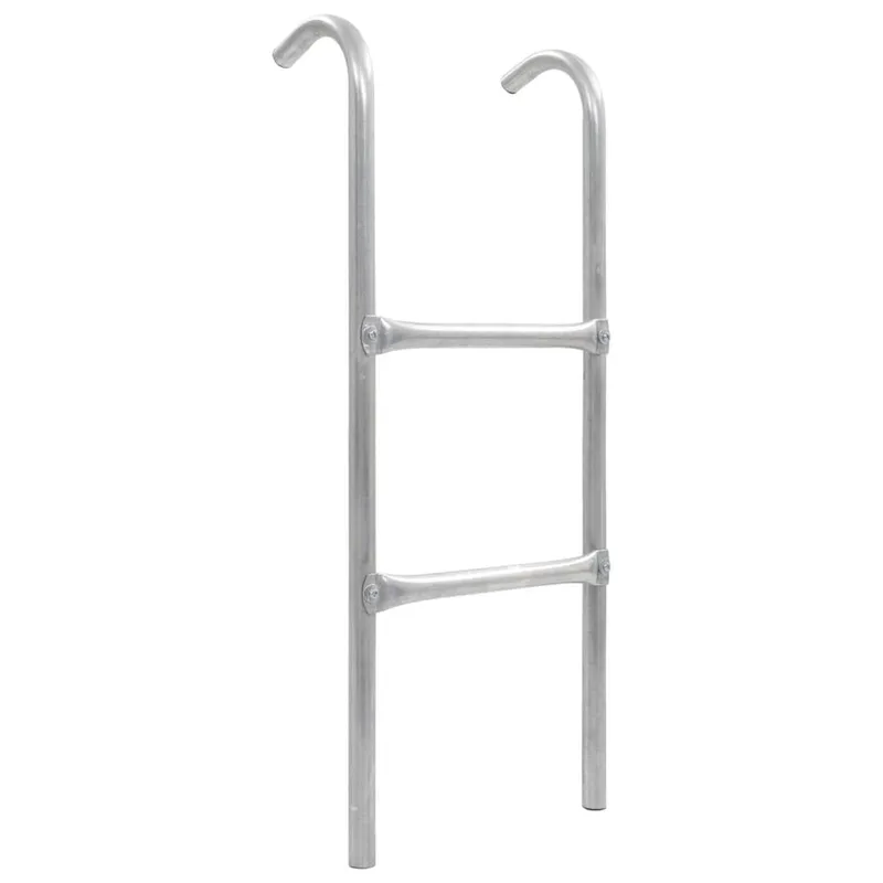 2-stufige Trampolinleiter acciaio Silbern 72 cm (Geeignet per 65 cm Höhe)
