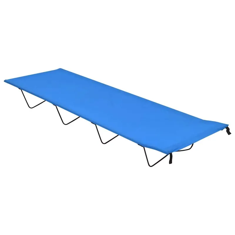 Campingletto 180x60x19 cm tessuto Oxford e acciaio blu