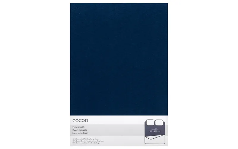 COCON Fixleintuch Jersey 180-200 x 200 cm, Marineblau